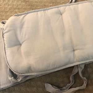 Light blue Washed Organic Linen Crib Bumper